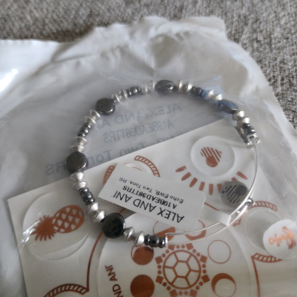 Alex and Ani | Two Tone| Adjustable Bracelet |Rafaelian Silver| New W Tags